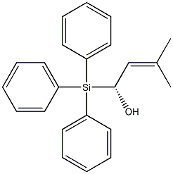 (R)-1-(Triphenylsilyl)-3-methyl-2-buten-1-ol Struktur