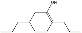 2,5-Dipropyl-1-cyclohexen-1-ol Struktur