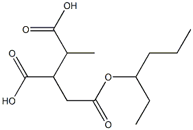 Butane-1,2,3-tricarboxylic acid 3-hexyl ester Struktur