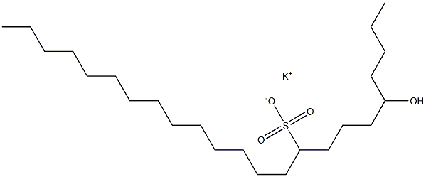 5-Hydroxytricosane-9-sulfonic acid potassium salt Struktur