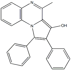 1,2-Diphenyl-4-methylpyrrolo[1,2-a]quinoxalin-3-ol Struktur