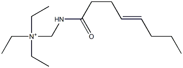 N,N-Diethyl-N-[(4-octenoylamino)methyl]ethanaminium Struktur