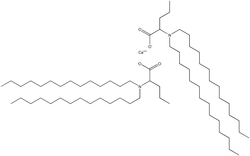 Bis[2-(ditetradecylamino)valeric acid]calcium salt Struktur