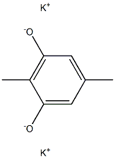 Dipotassium 2,5-dimethyl-1,3-benzenediolate Struktur