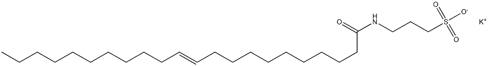 3-[(1-Oxo-11-docosen-1-yl)amino]-1-propanesulfonic acid potassium salt Struktur