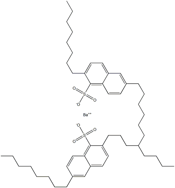 Bis(2,6-dioctyl-1-naphthalenesulfonic acid)barium salt Struktur