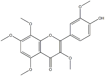 3,3',5,7,8-Pentamethoxy-4'-hydroxyflavone Struktur