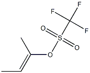 Trifluoromethanesulfonic acid (E)-1-methyl-1-propenyl ester Struktur