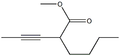 2-Octyne-4-carboxylic acid methyl ester Struktur