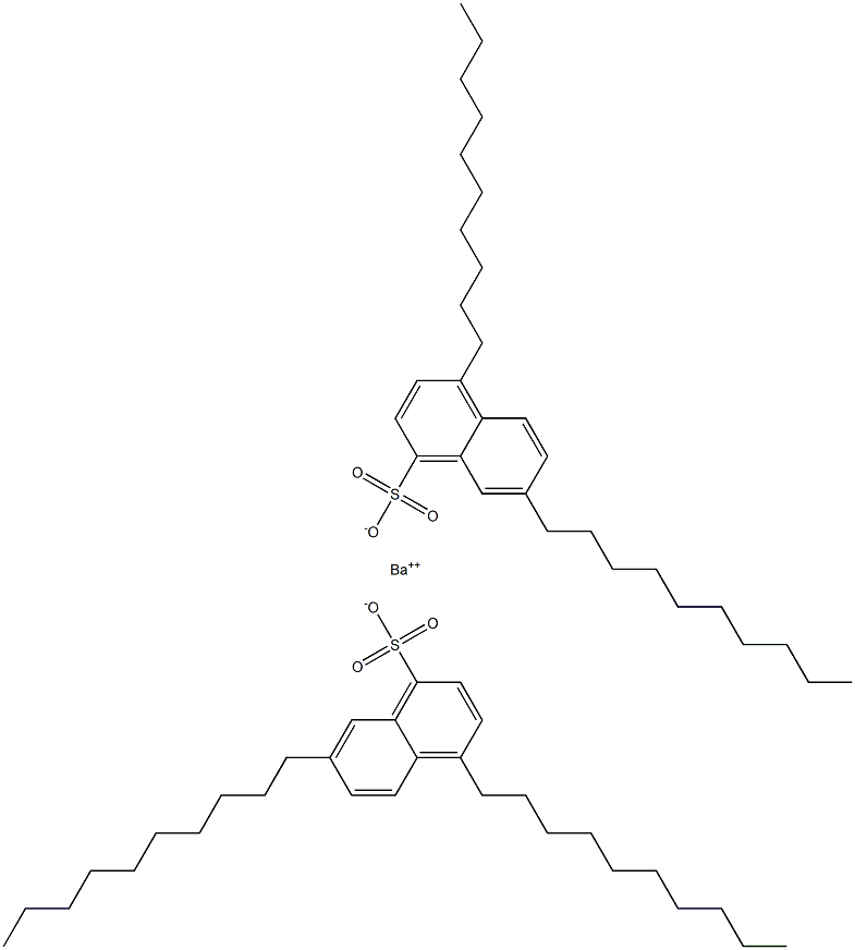 Bis(4,7-didecyl-1-naphthalenesulfonic acid)barium salt Struktur