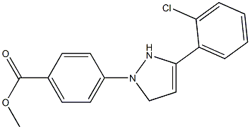 4-[3-(2-Chlorophenyl)-3-pyrazolin-1-yl]benzoic acid methyl ester Struktur