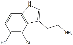 3-(2-Aminoethyl)-4-chloro-5-hydroxy-1H-indole Struktur