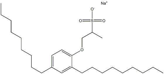 1-(2,4-Dinonylphenoxy)propane-2-sulfonic acid sodium salt Struktur