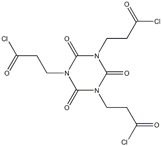 1,3,5-Tris(2-chloroformylethyl)hexahydro-1,3,5-triazine-2,4,6-trione Struktur