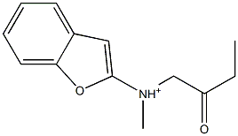 (2-Oxobutyl)(benzofuran-2-yl)(methyl)aminium Struktur