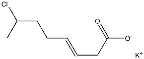 7-Chloro-3-octenoic acid potassium salt Struktur