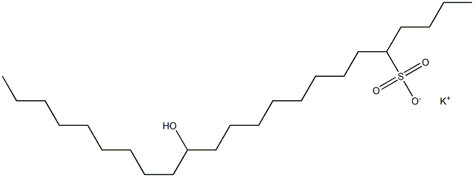 14-Hydroxytricosane-5-sulfonic acid potassium salt Struktur