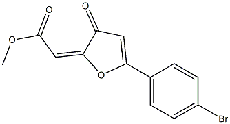 2-Methoxycarbonylmethylene-5-(4-bromophenyl)furan-3(2H)-one Struktur