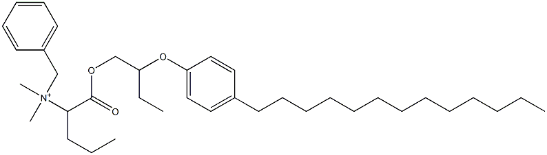 N,N-Dimethyl-N-benzyl-N-[1-[[2-(4-tridecylphenyloxy)butyl]oxycarbonyl]butyl]aminium Struktur