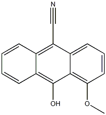 4-Methoxy-10-hydroxyanthracene-9-carbonitrile Struktur