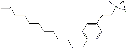 4-(11-Dodecenyl)phenyl 2-methylglycidyl ether Struktur