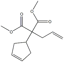 1-(3-Cyclopentenyl)-3-butene-1,1-dicarboxylic acid dimethyl ester Struktur