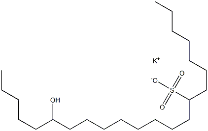 17-Hydroxydocosane-8-sulfonic acid potassium salt Struktur