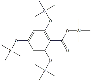 2,4,6-Tris(trimethylsiloxy)benzoic acid trimethylsilyl ester Struktur