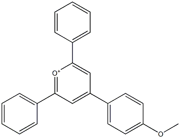 2,6-Diphenyl-4-(4-methoxyphenyl)pyrylium Struktur