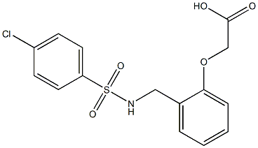 2-[[(4-Chlorophenylsulfonyl)amino]methyl]phenoxyacetic acid Struktur