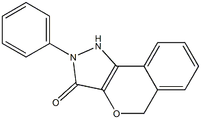 1,5-Dihydro-2-(phenyl)[2]benzopyrano[4,3-c]pyrazol-3(2H)-one Struktur