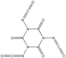 2,4,6-Trioxohexahydro-1,3,5-triazine-1,3,5-triyltriisocyanate Struktur