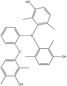 N,N-Bis(3-hydroxy-2,6-dimethylphenyl)-2-(3-hydroxy-2,4-dimethylphenoxy)benzenamine Struktur