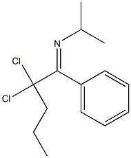 N-Isopropyl-2,2-dichloro-1-phenylpentan-1-imine Struktur