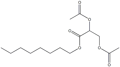 (-)-2-O,3-O-Diacetyl-L-glyceric acid octyl ester Struktur