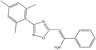 5-[(Z)-2-Amino-2-(phenyl)ethenyl]-3-(2,4,6-trimethylphenyl)-1,2,4-oxadiazole Struktur