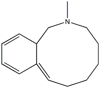 (8Z)-2-Methyl-1,2,3,4,5,6,7,12a-octahydro-2-benzazecine Struktur