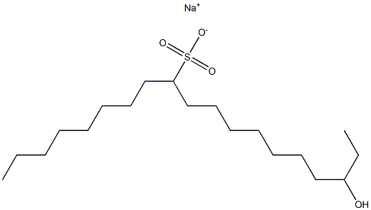 17-Hydroxynonadecane-9-sulfonic acid sodium salt Struktur