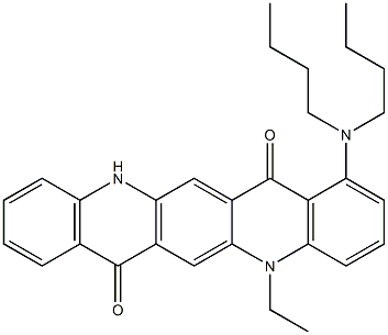 1-(Dibutylamino)-5-ethyl-5,12-dihydroquino[2,3-b]acridine-7,14-dione Struktur