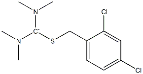 Bis(dimethylamino)[(2,4-dichlorophenylmethyl)thio]methylium Struktur