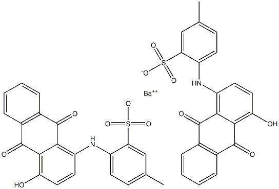 Bis[2-[(4-hydroxy-9,10-dihydro-9,10-dioxoanthracen-1-yl)amino]-5-methylbenzenesulfonic acid]barium salt Struktur