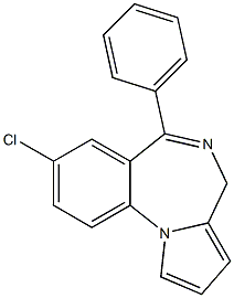 6-Phenyl-8-chloro-4H-pyrrolo[1,2-a][1,4]benzodiazepine Struktur