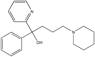 4-(1-Piperidinyl)-1-(2-pyridinyl)-1-phenyl-1-butanol Struktur