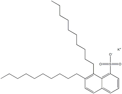 7,8-Didecyl-1-naphthalenesulfonic acid potassium salt Struktur