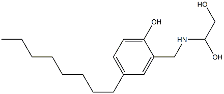 2-[(1,2-Dihydroxyethyl)aminomethyl]-4-octylphenol Struktur