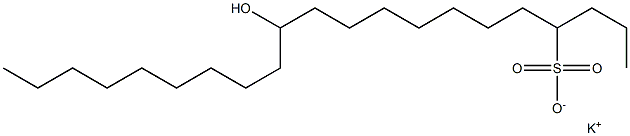 12-Hydroxyhenicosane-4-sulfonic acid potassium salt Struktur