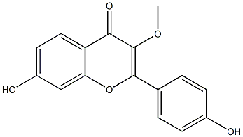 2-(4-Hydroxyphenyl)-7-hydroxy-3-methoxy-4H-1-benzopyran-4-one Struktur