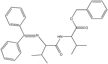 2-[2-[(Diphenylmethylene)amino]-3-methylbutyrylamino]-3-methylbutanoic acid benzyl ester Struktur