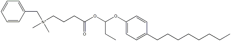 N,N-Dimethyl-N-benzyl-N-[3-[[1-(4-octylphenyloxy)propyl]oxycarbonyl]propyl]aminium Struktur