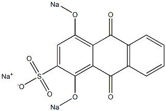 1,4-Di(sodiooxy)-9,10-dihydro-9,10-dioxoanthracene-2-sulfonic acid sodium salt Struktur